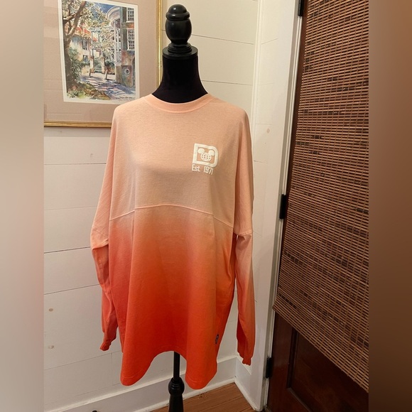 Disney spirit jersey XXL soft peach ombre fade into a deeper orange comfortable. - Picture 1 of 5